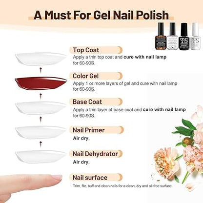 GV782 THR3E STROKES Professional Nail Art Essential Kit | Top Oat, Base Coat, Primer Dehydrator And More | Nail Art Accessories & Decorations For Diy Salon-quality Designs (Essential Kit)
