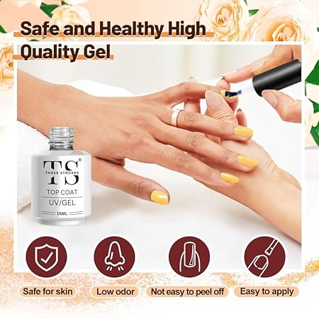 GV782 THR3E STROKES Professional Nail Art Essential Kit | Top Oat, Base Coat, Primer Dehydrator And More | Nail Art Accessories & Decorations For Diy Salon-quality Designs (Essential Kit)