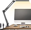 GV407 LED Desk Lamp Screw Fixed Desk Lamp Eye-Friendly LED Desk Lamp Work Lamp Dimmable Study Lamp Flexible Lamp Arm, USB Power LED Desk Lamp for Home, Office