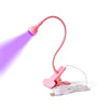 GV907 LED Lamp with Clip-On Flexible Metal Tube & Plastic Head – Mini USB Gel Lamp Nail Dryer for DIY Manicure Color may Vary