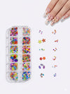 GV1047 Fall Nail Art Stickers Maple Leaf Nail Art Glitter Set – 3D Autumn Nail Sequins Decoration Kit