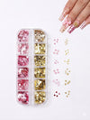 GV1048 Fall Nail Art Stickers Maple Leaf Nail Art Glitter Set – 3D Autumn Nail Sequins Decoration Kit