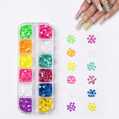 GV1050 Fall Nail Art Stickers Maple Leaf Nail Art Glitter Set – 3D Autumn Nail Sequins Decoration Kit