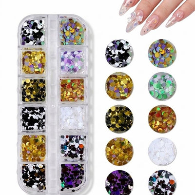 GV1053 Fall Nail Art Stickers Maple Leaf Nail Art Glitter Set – 3D Autumn Nail Sequins Decoration Kit
