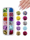 GV1054 Fall Nail Art Stickers Maple Leaf Nail Art Glitter Set – 3D Autumn Nail Sequins Decoration Kit