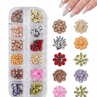 GV1055 Fall Nail Art Stickers Maple Leaf Nail Art Glitter Set – 3D Autumn Nail Sequins Decoration Kit
