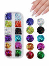 GV1059 Fall Nail Art Stickers Maple Leaf Nail Art Glitter Set – 3D Autumn Nail Sequins Decoration Kit