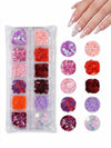 GV1067 Fall Nail Art Stickers Maple Leaf Nail Art Glitter Set – 3D Autumn Nail Sequins Decoration Kit