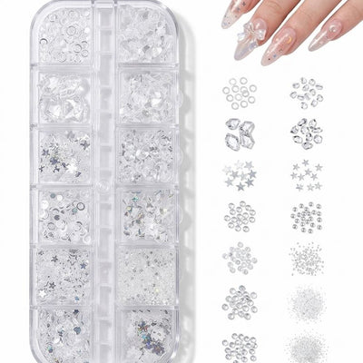 GV1069 Fall Nail Art Stickers Maple Leaf Nail Art Glitter Set – 3D Autumn Nail Sequins Decoration Kit