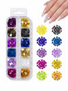 GV1071 Fall Nail Art Stickers Maple Leaf Nail Art Glitter Set – 3D Autumn Nail Sequins Decoration Kit