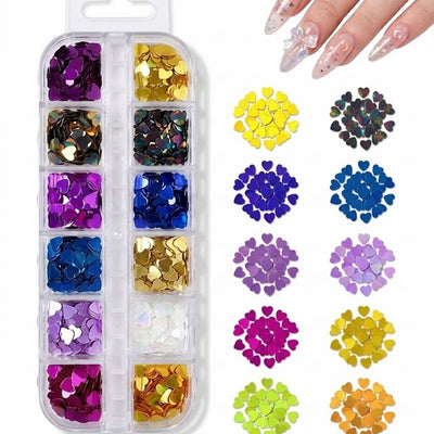 GV1071 Fall Nail Art Stickers Maple Leaf Nail Art Glitter Set – 3D Autumn Nail Sequins Decoration Kit