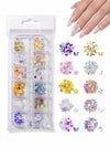 GV1073 Fall Nail Art Stickers Maple Leaf Nail Art Glitter Set – 3D Autumn Nail Sequins Decoration Kit