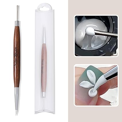 GV681 Double Tip Nail Art Pen with Wooden Handle – Gel Polish Brush