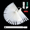 GV889 50 PCS Natural Color Nail Tip Display Fan – Nail Art Practice & Color Chart