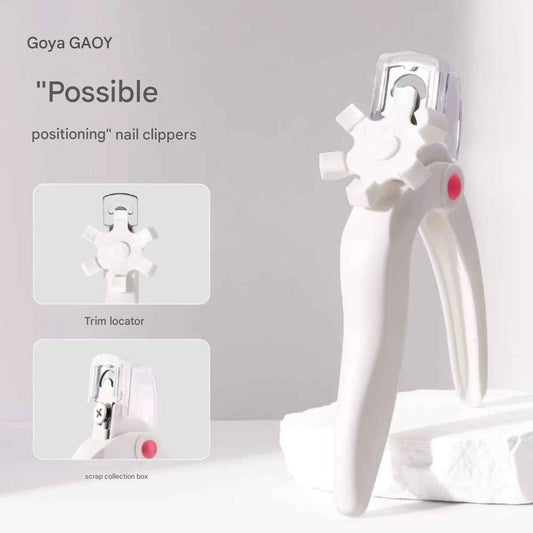 GV858 Acrylic Nail Cutter – Stainless Steel False Nail Clippers with Nail Rest | Professional Portable Clipper for Artificial, Acrylic & Gel Nails