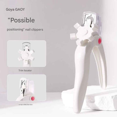 GV858 Acrylic Nail Cutter – Stainless Steel False Nail Clippers with Nail Rest | Professional Portable Clipper for Artificial, Acrylic & Gel Nails