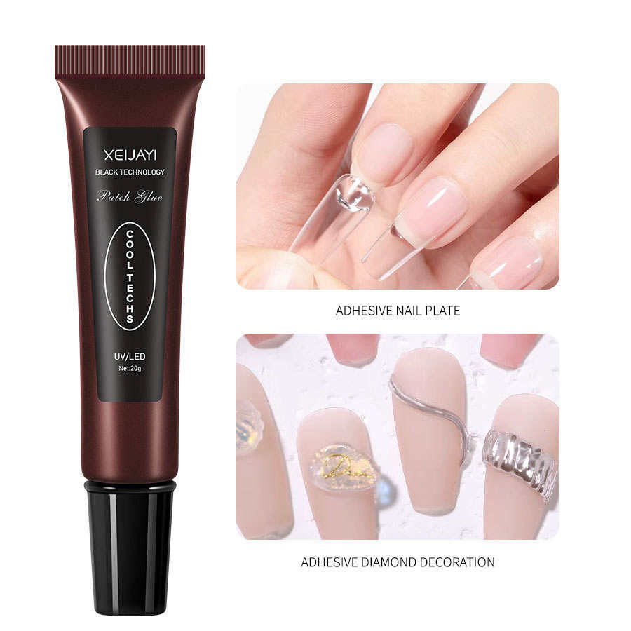 GV702 Xejjayi Nail Patch Glue – 20ml UV/LED Nail Extension Adhesive with Strong Viscosity, Easy Removal & High Capacity