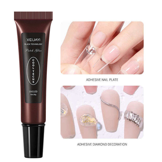 GV702 Xejjayi Nail Patch Glue – 20ml UV/LED Nail Extension Adhesive with Strong Viscosity, Easy Removal & High Capacity
