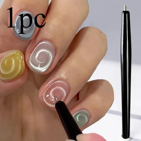 GV738 1PC Professional Nail Magnetic Pen – Dual-End Magnetic Wand with Smooth Tip for Cat Eye Gel Polish Designs