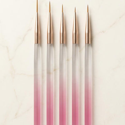 GV1017 5 PCS Nail Art Brush Set – Professional Nail Design Brushes Kit Color may Vary