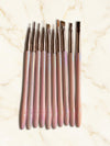 GV1018 10 PCS Nail Art Brush Set – Professional Nail Design Brushes Kit Color may Vary
