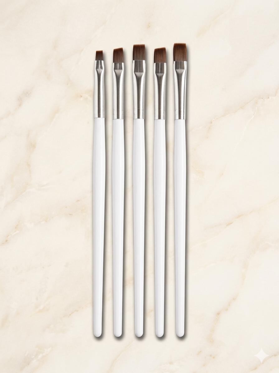 GV1025 5 PCS Nail Art Brush Set – Professional Nail Design Brushes Kit Color may Vary