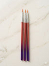 GV1029 3 PCS Nail Art Brush Set – Professional Nail Design Brushes Kit Color may Vary