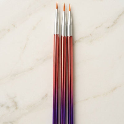 GV1029 3 PCS Nail Art Brush Set – Professional Nail Design Brushes Kit Color may Vary