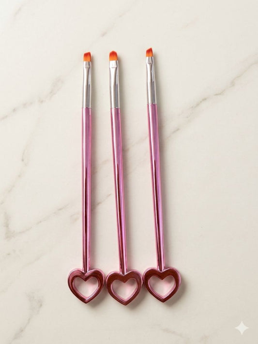 GV1030 3 PCS Nail Art Brush Set – Professional Nail Design Brushes Kit Color may Vary