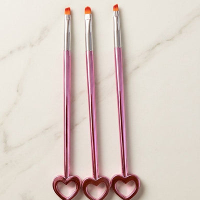 GV1030 3 PCS Nail Art Brush Set – Professional Nail Design Brushes Kit Color may Vary