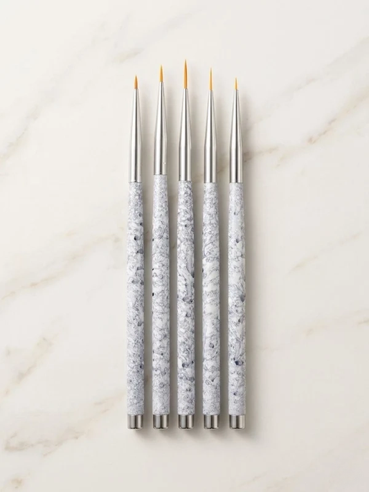 GV1037 5 PCS Nail Art Brush Set – Professional Nail Design Brushes Kit Color may vary