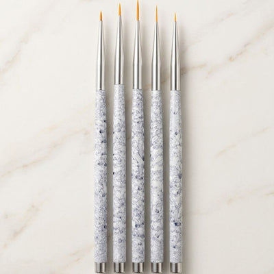 GV1037 5 PCS Nail Art Brush Set – Professional Nail Design Brushes Kit Color may Vary