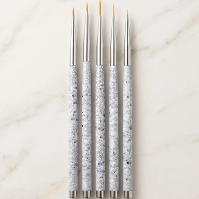 GV1037 5 PCS Nail Art Brush Set – Professional Nail Design Brushes Kit Color may vary