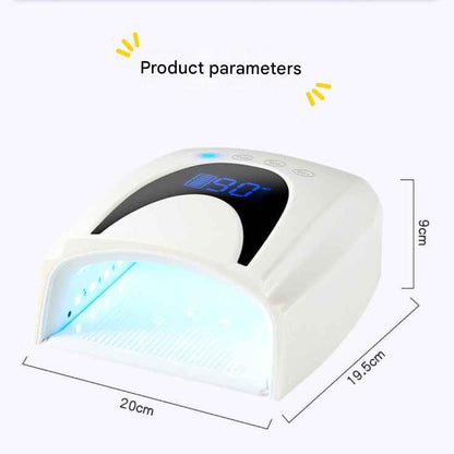 GV1124 Rechargeable UV LED Nail Lamp 72W – Cordless Portable Nail Dryer with 10S/30S/60S/90S Timer for Gel Polish & Nail Art