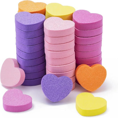 GV850 50pcs Heart-Shaped Nail Art Toe Separators – Soft Foam Pedicure Spacers