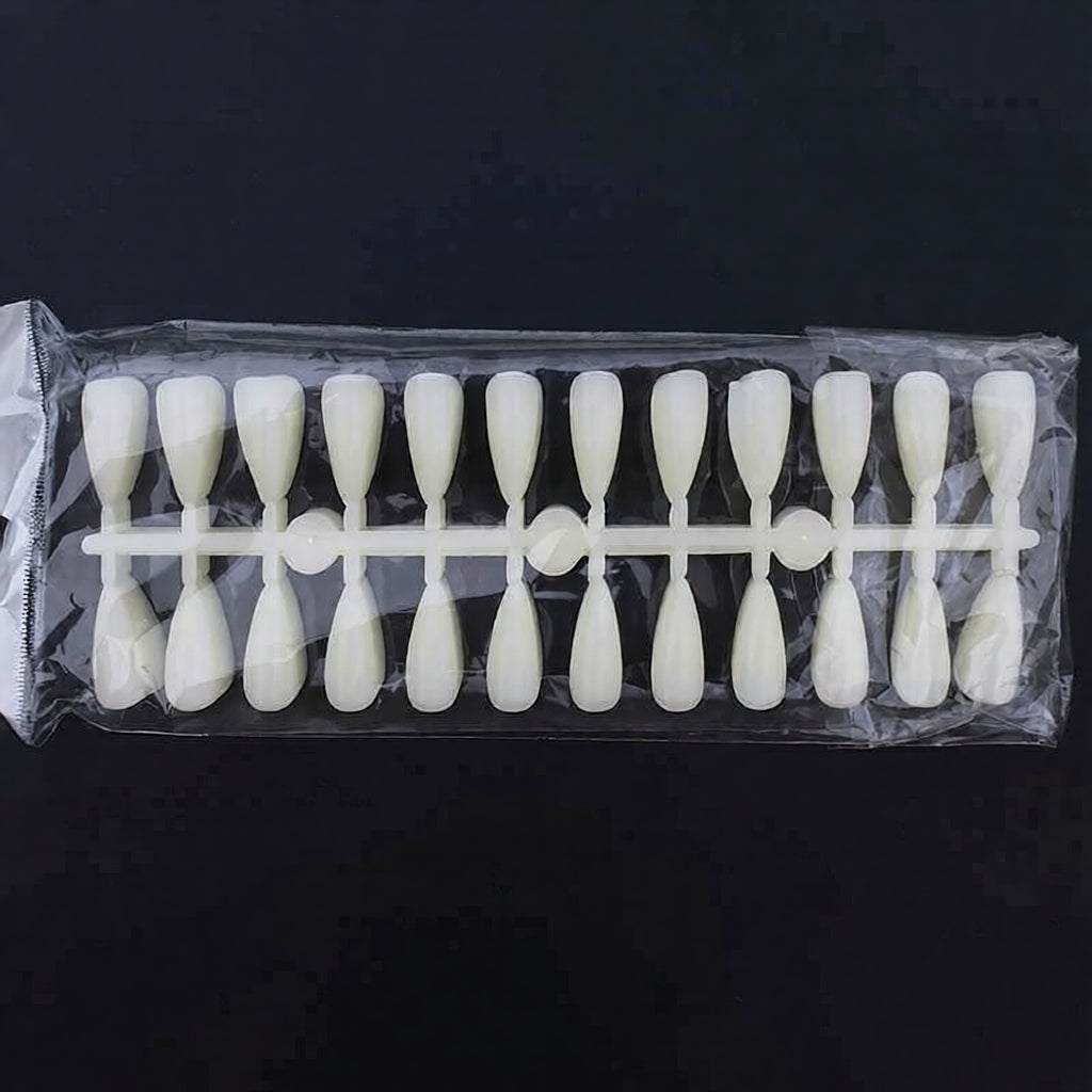 GV887 Water Drop Shape Nail Tip Display Tablets – Natural Color (Pack of 10 / 240 Tips)