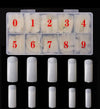 GV843 500pcs Natural Nail Tips Set – Half Cover Nail Extension Tips with 10 Sizes for Acrylic, Gel & DIY Nail Art