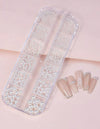 GV584 3D Nail Art Pearl Beads Decoration Set – Multi-Size White Pearls for Manicure & DIY Crafts