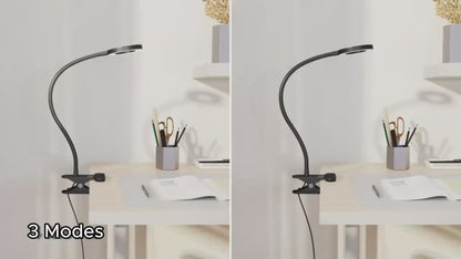 GV908 LED Clip-On Flexible Metal Tube Lamp with Plastic Head – Mini USB Gel Nail Dryer Desk Lamp for DIY Manicure Color may Vary