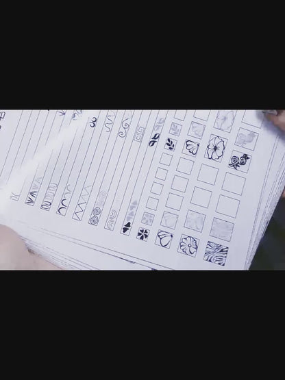 GV756 12PCS Nail Art Practice Sheets – Drawing & Painting Template Pad for Acrylic Nail Application