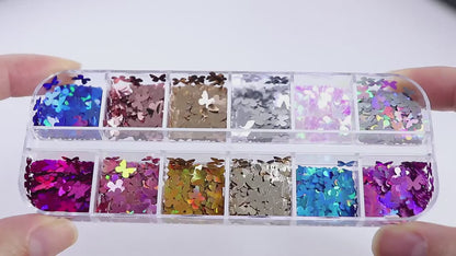 GV737 Nail Art Charms – Star, Square & Heart Patterns | Manicure Decoration Accessories for Women | DIY Crafts & Salon Nail Supplies