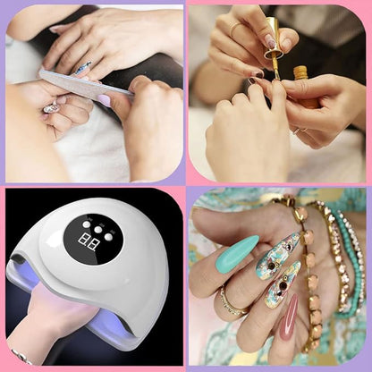 GV664 UV Gel Nail Lamp 72W – Professional Gel Nail Dryer with Auto Sensor & 3 Timers LCD Display