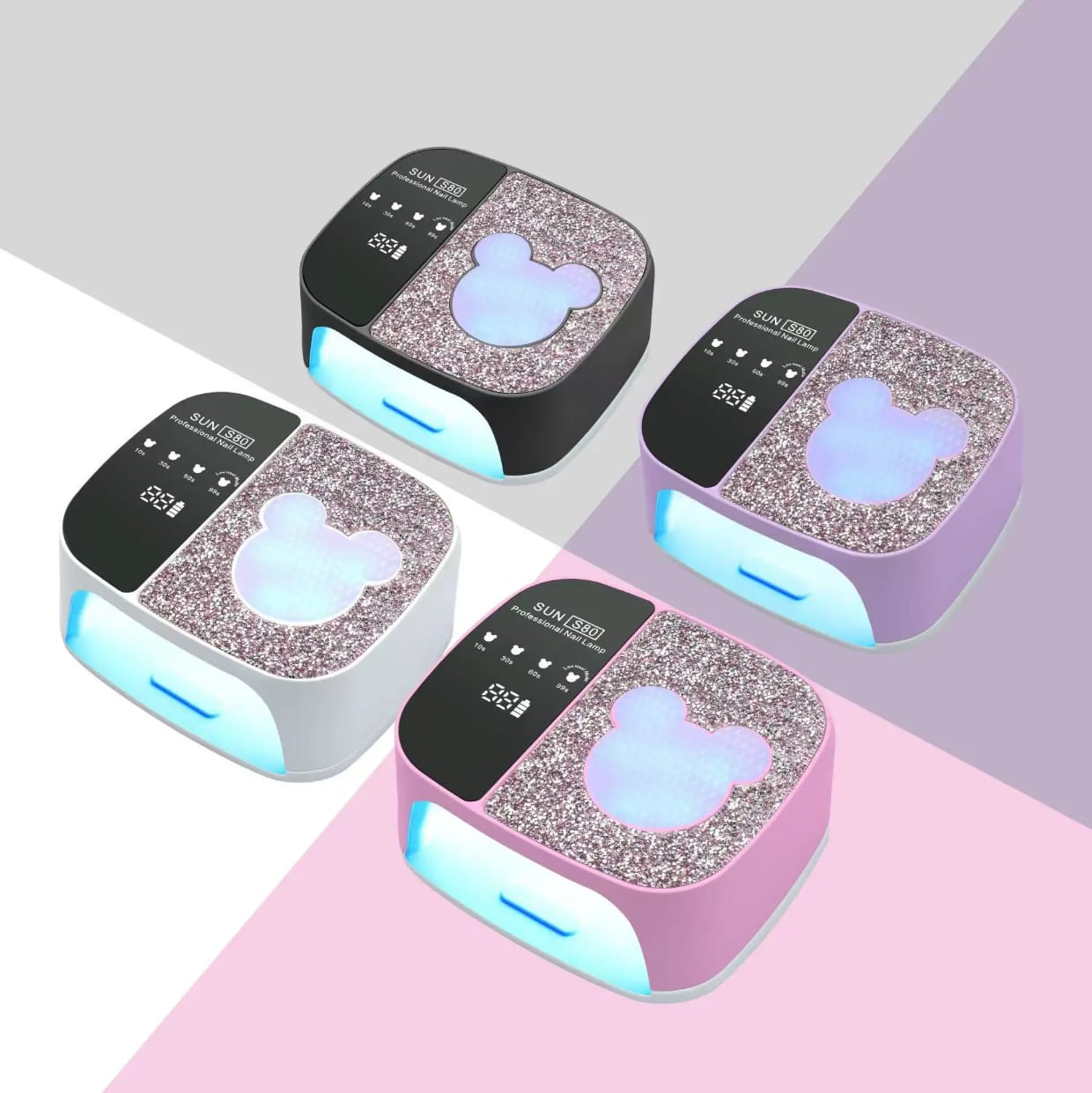 GV676 SUN S80 Cartoon Diamond UV LED Nail Lamp – 36 LEDs, 2-in-1 Electric Fast-Drying Gel Polish Dryer Color May Vary