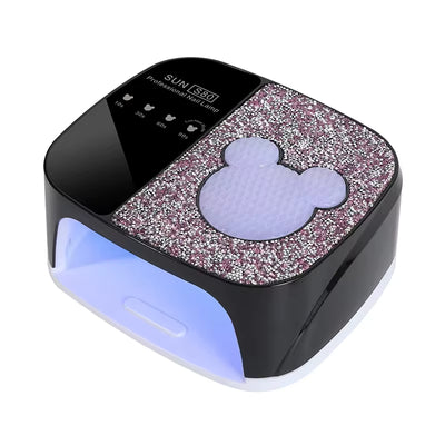 GV676 SUN S80 Cartoon Diamond UV LED Nail Lamp – 36 LEDs, 2-in-1 Fast-Drying Gel Polish Dryer Color May Vary