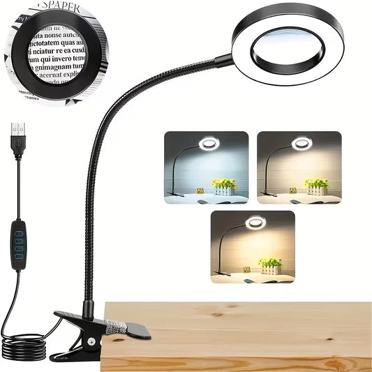 GV908 LED Clip-On Flexible Metal Tube Lamp with Plastic Head – Mini USB Gel Nail Dryer Desk Lamp for DIY Manicure Color may Vary