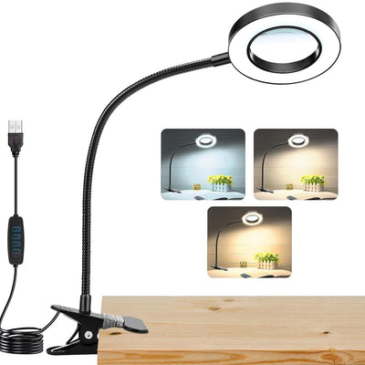 GV908 LED Clip-On Flexible Metal Tube Lamp with Plastic Head – Mini USB Gel Nail Dryer Desk Lamp for DIY Manicure Color may Vary