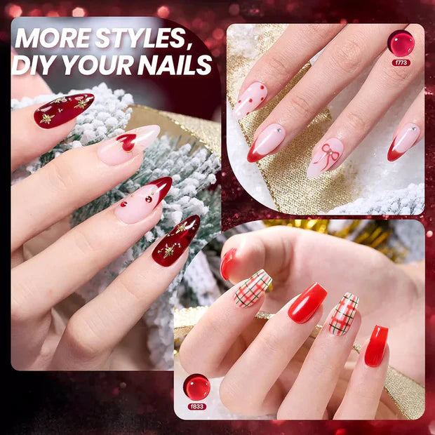 GV950 Vayve Scarlette Gel Polish Set – Solid and Glitter 6 Red Shades